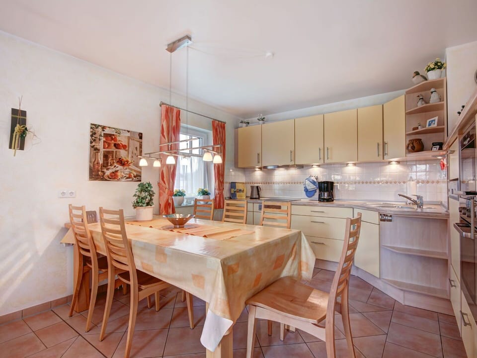 Table, Furniture, Property, Countertop, Chair, Cabinetry, Wood, Kitchen, Interior Design, Flooring