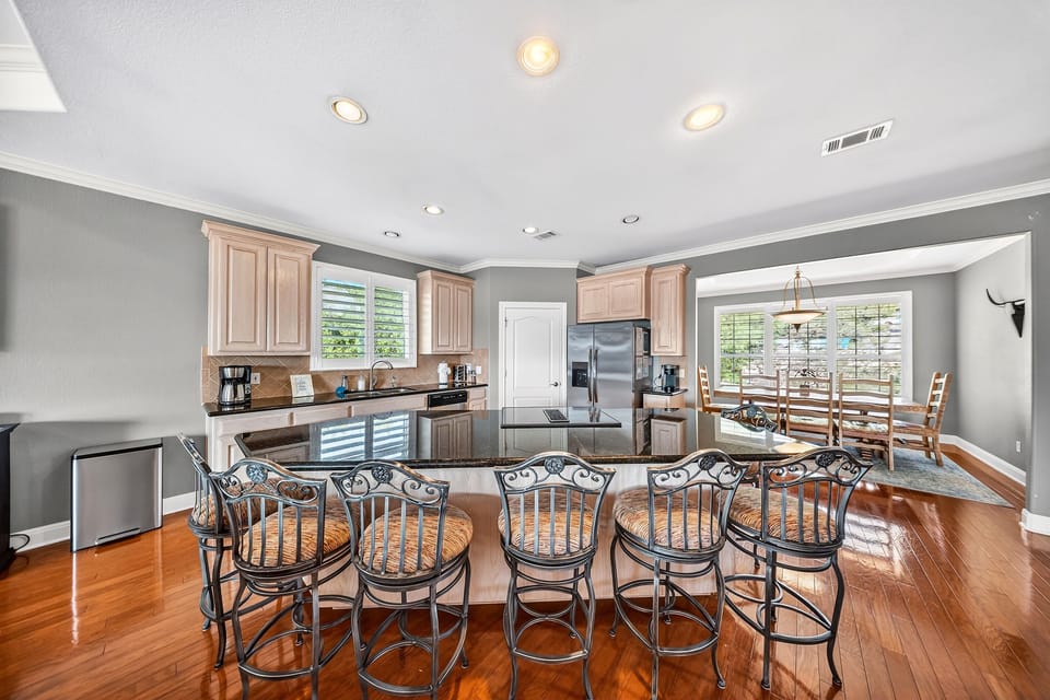 A fully equipped kitchen has everything you need to prepare delicious meals for your family. 
