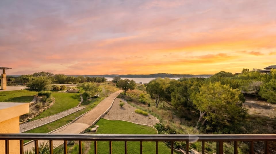 The cart path leads to Tuscany’s private dock.