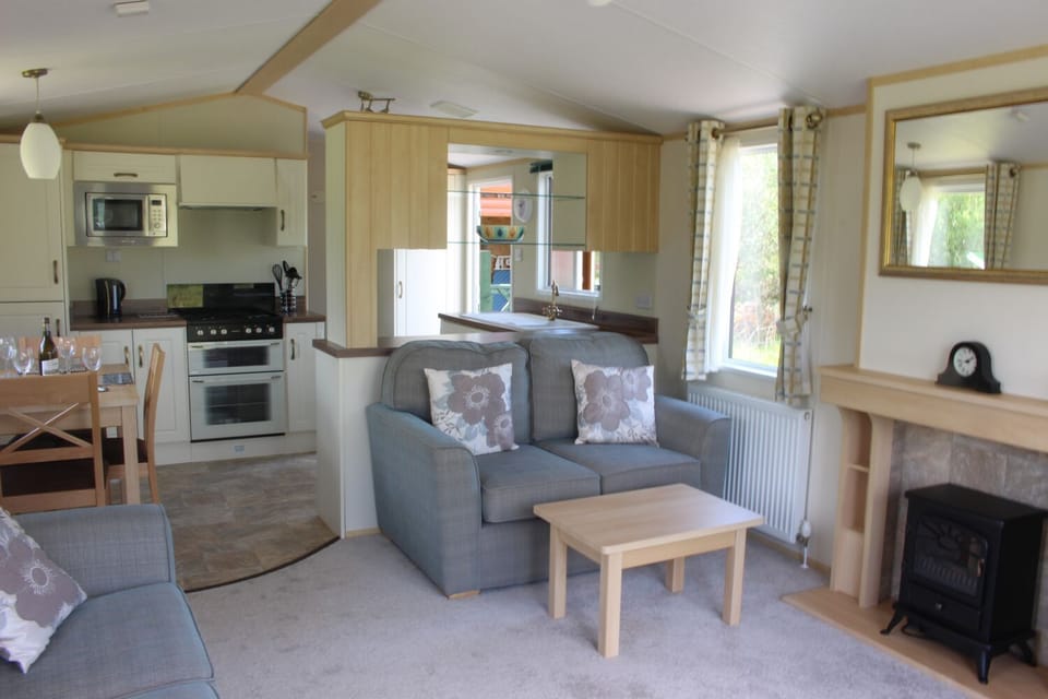 Living room towards kitchen diner