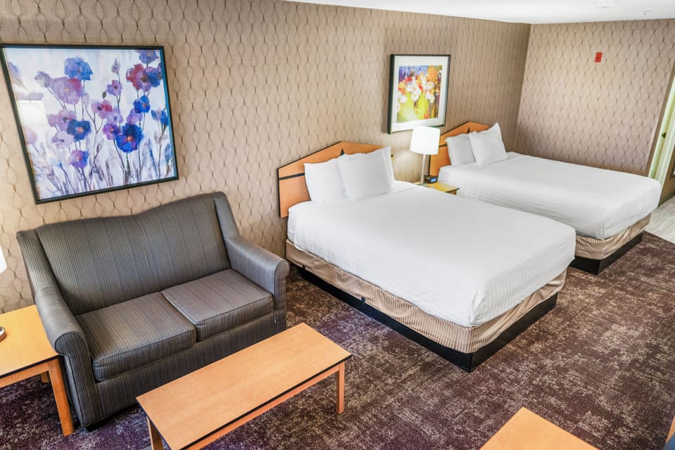 Standard Room, 2 Queen Beds, Non Smoking | Pillowtop beds, individually furnished, desk, laptop workspace