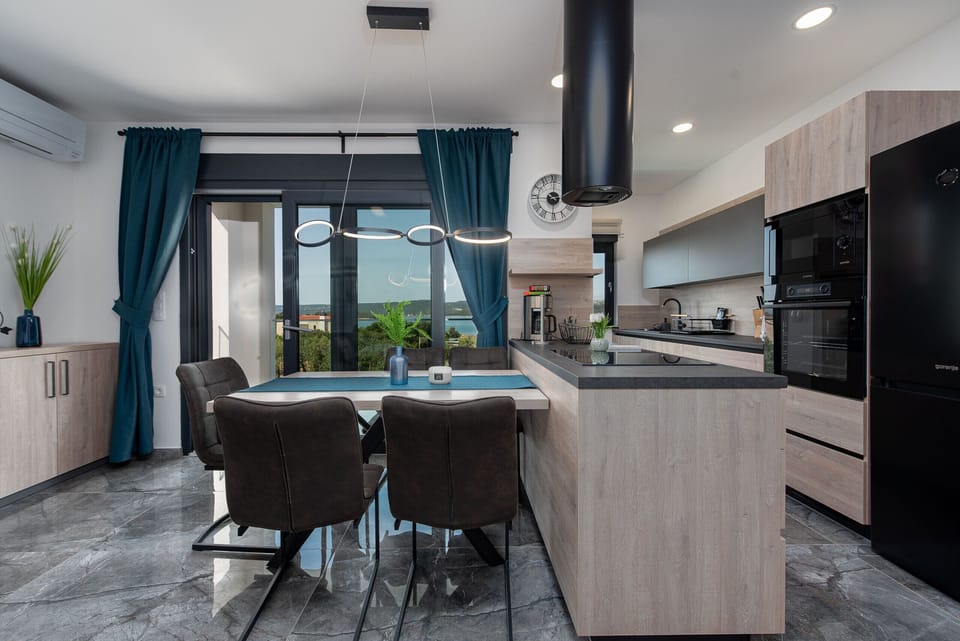 Villa, 4 Bedrooms, Private Pool, Sea View | Private kitchen | Microwave, oven, dishwasher, coffee/tea maker