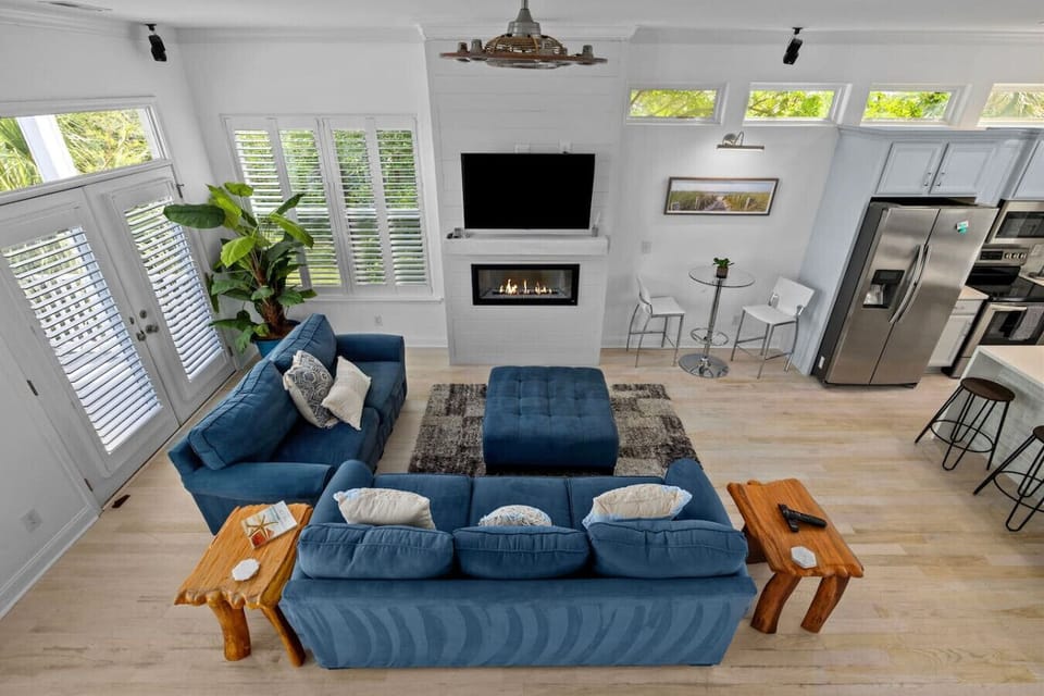 The open floor plan promotes togetherness while giving everyone ample space.