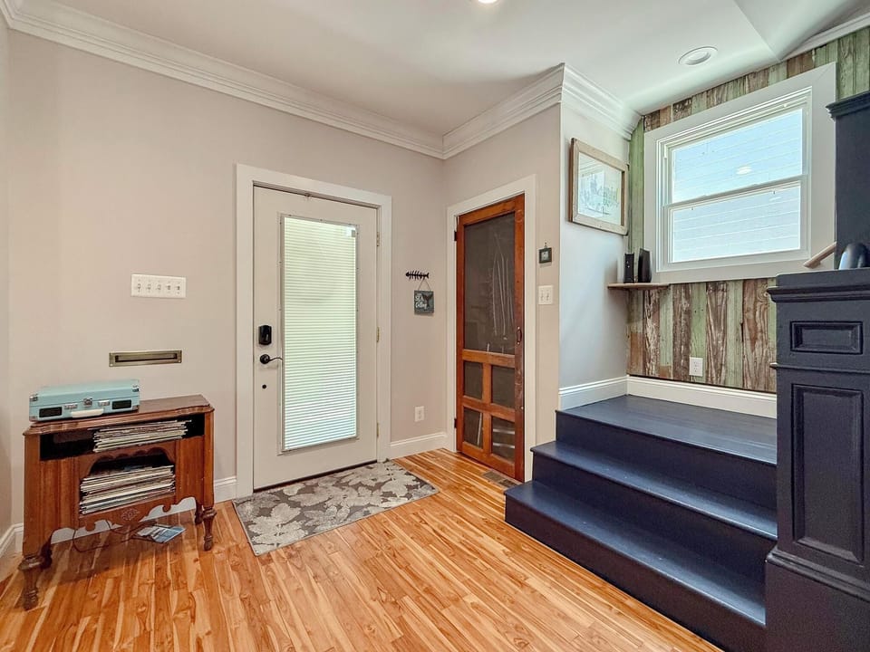 Front door and stairs