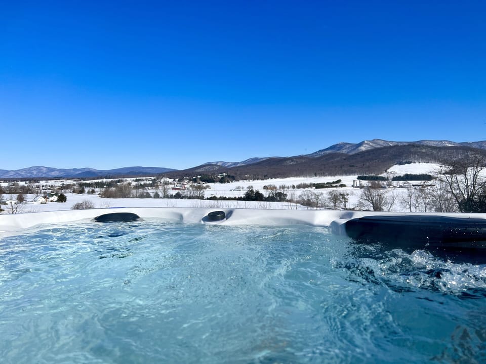 Stay warm in the hot tub during the winter!