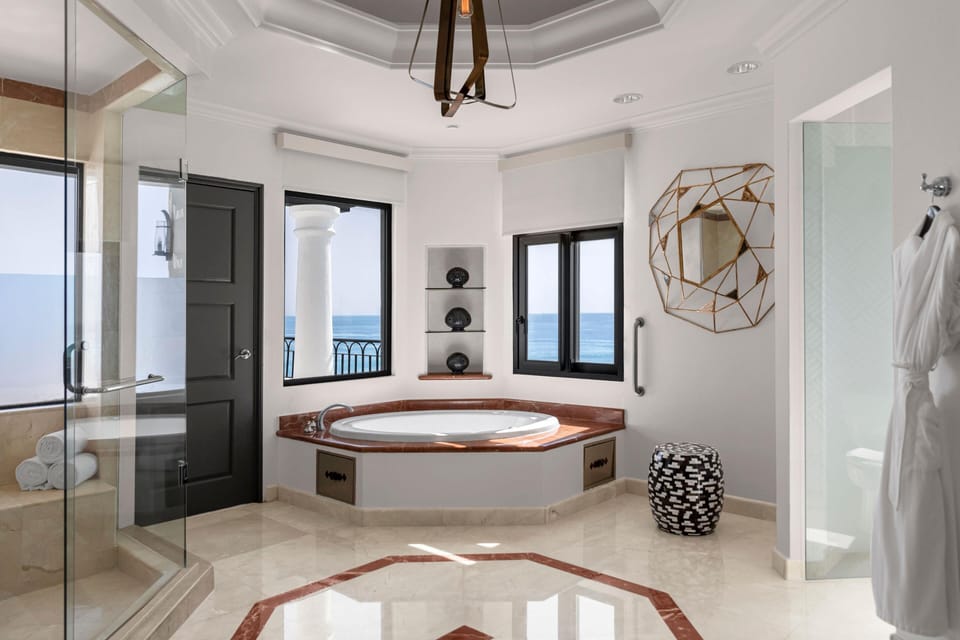 Presidential Suite, 2 Bedrooms, Oceanfront | Bathroom | Separate tub and shower, deep soaking tub, designer toiletries