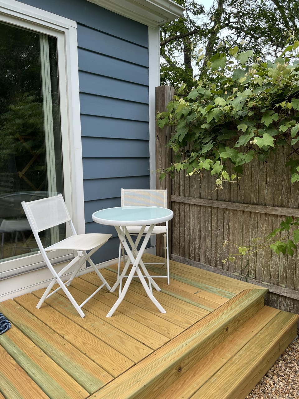 Cozy deck off the main bedroom 