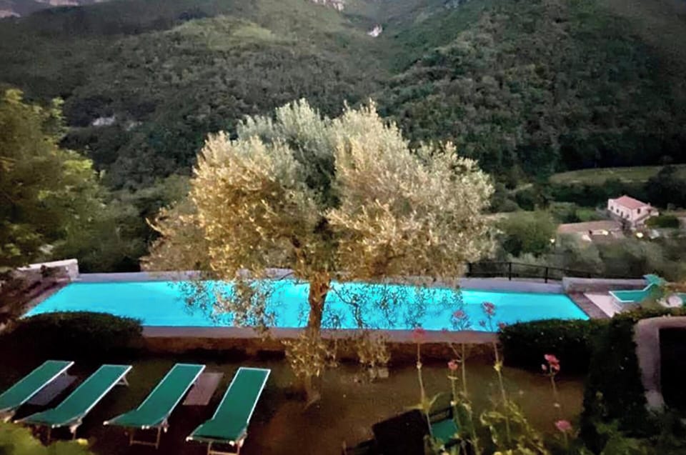 Stunning large unheated swimming pool for people renting in Colletta