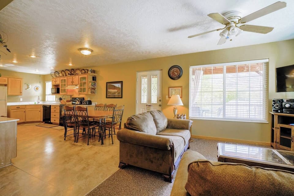Main Floor Open Family Room, Dining Room and Kitchen