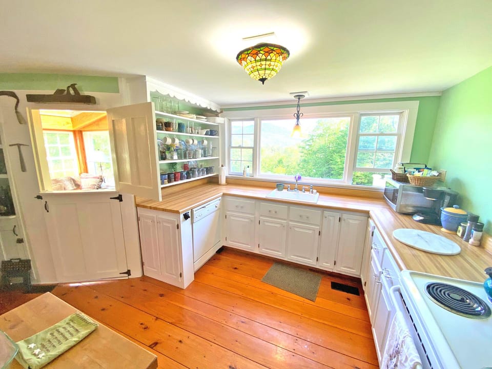 kitchen with view of  Blue Ridge Mountain