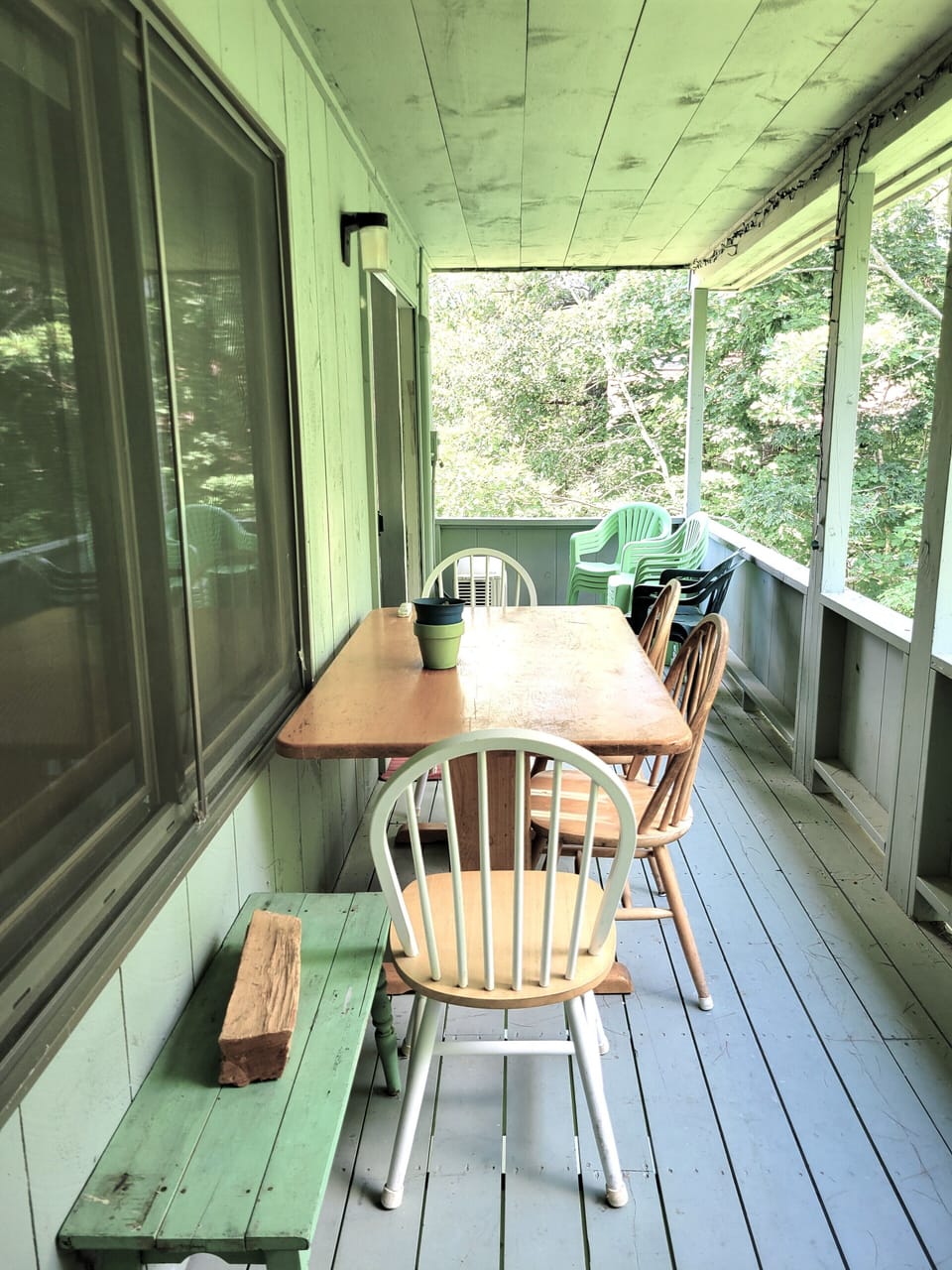 Lower deck from living area to master bedroom