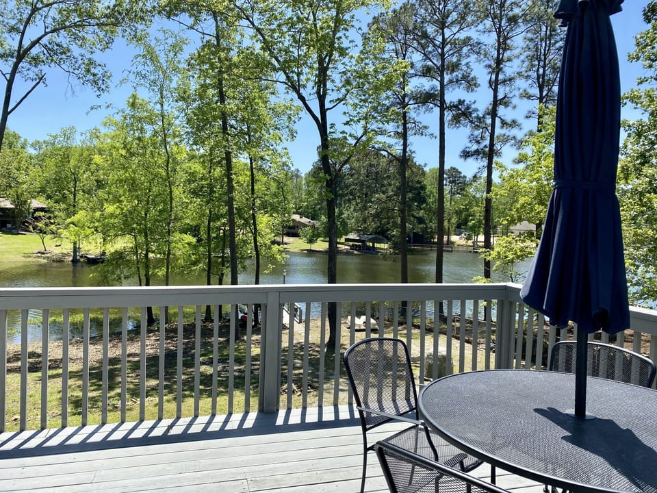 Spacious deck just off the living room