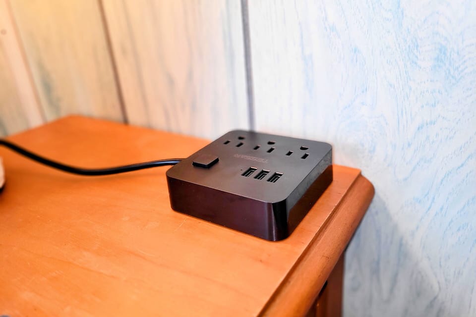 Each bedroom is stocked with convenient charging stations on the night stands