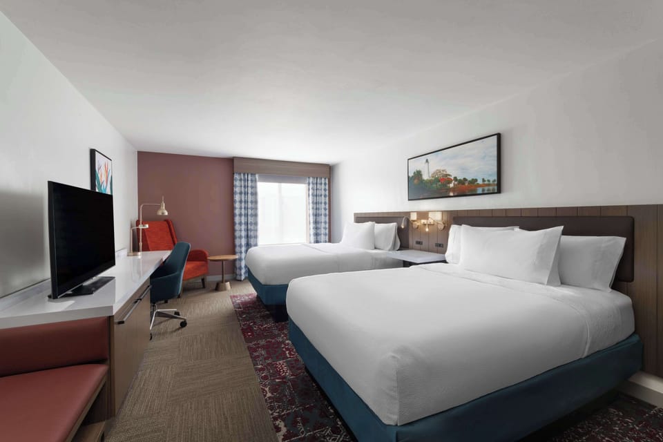 Two Queen Beds | In-room safe, desk, blackout drapes, iron/ironing board