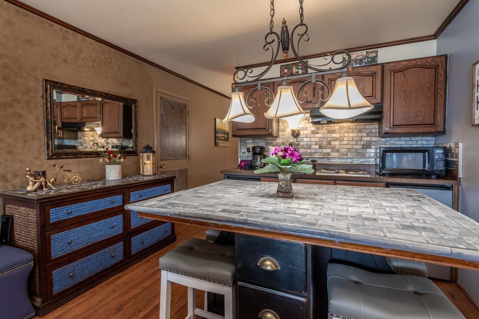 We love the open-concept layout of this unit.