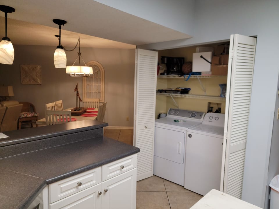 Washer and dryer in unit (soap provided)