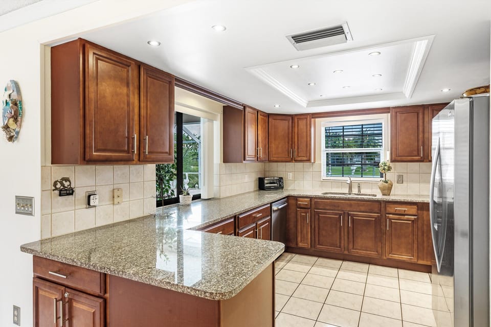 The fully equipped, partially-updated kitchen means you can make all your meals!