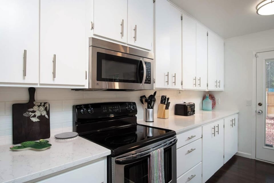Fully stocked kitchen ready with everything you need to enjoy your stay.
