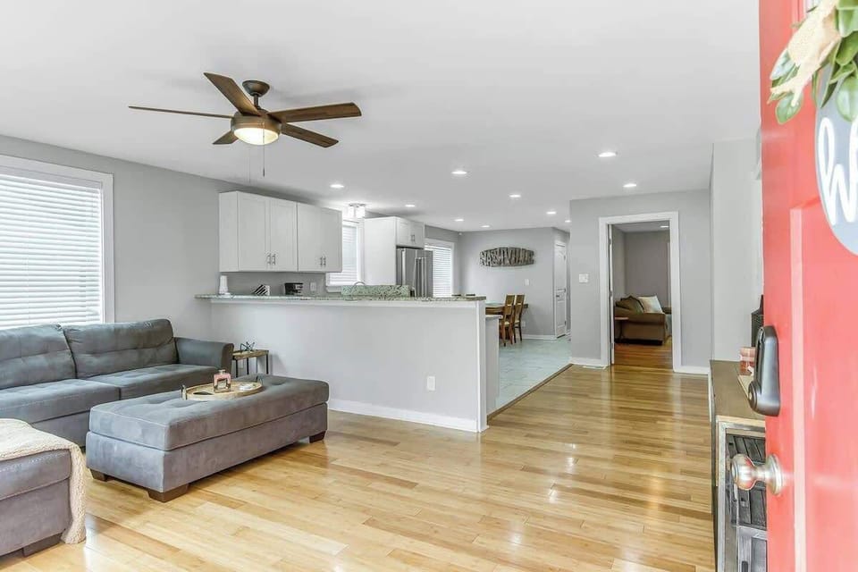 Master Bedroom (Bedroom 1) is straight ahead upon entry.