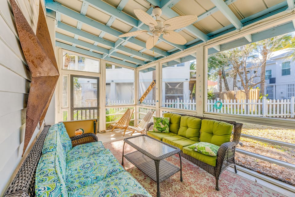 Side Yard and Screened Porch