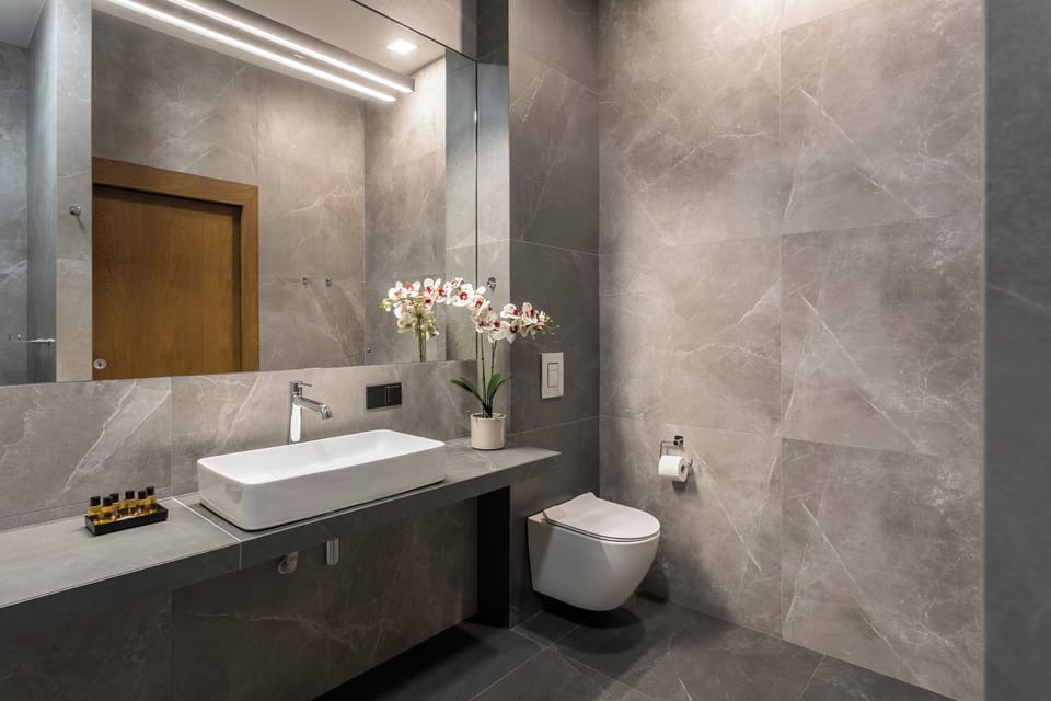 Grand Studio Suite | Bathroom | Bathtub, hair dryer, towels, soap