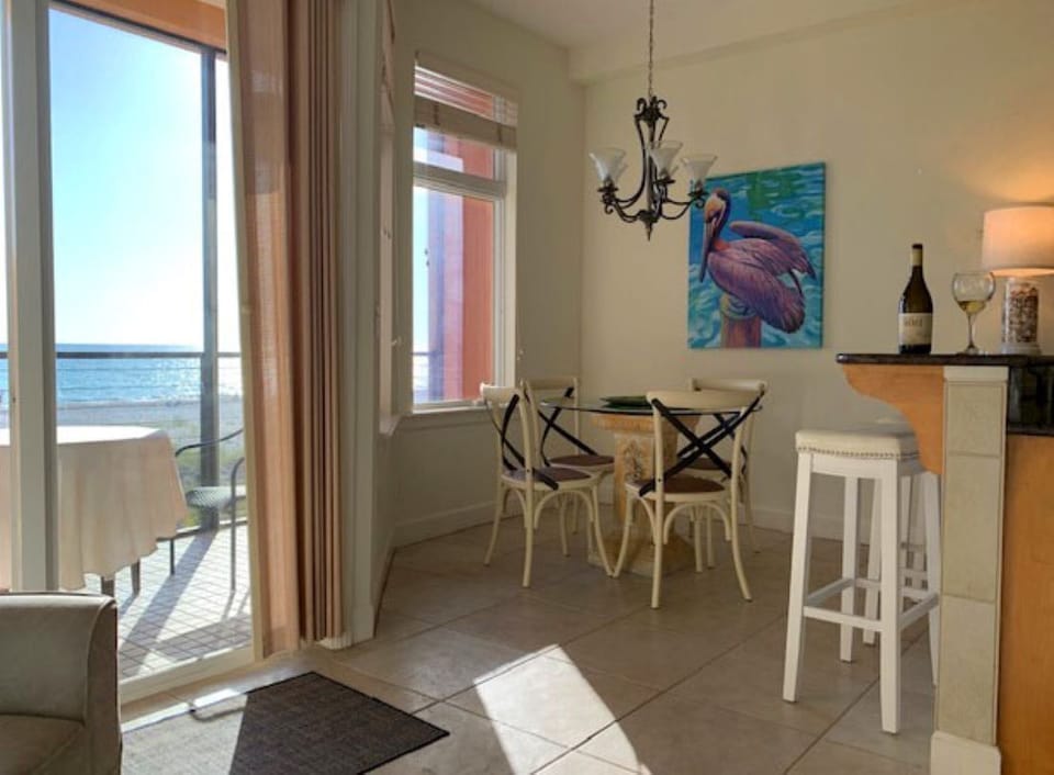 Dining area overlooking gulf