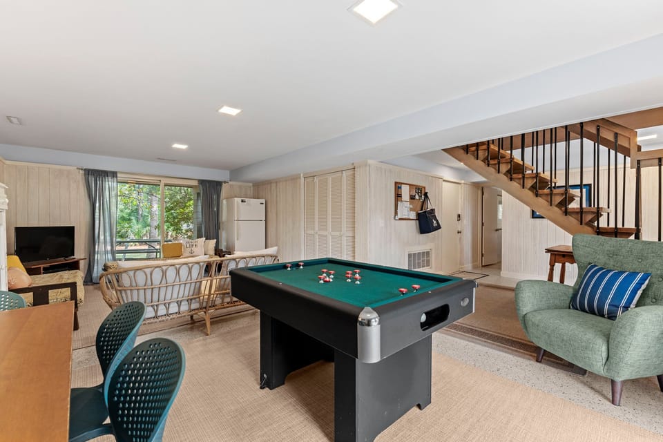 Downstairs game area