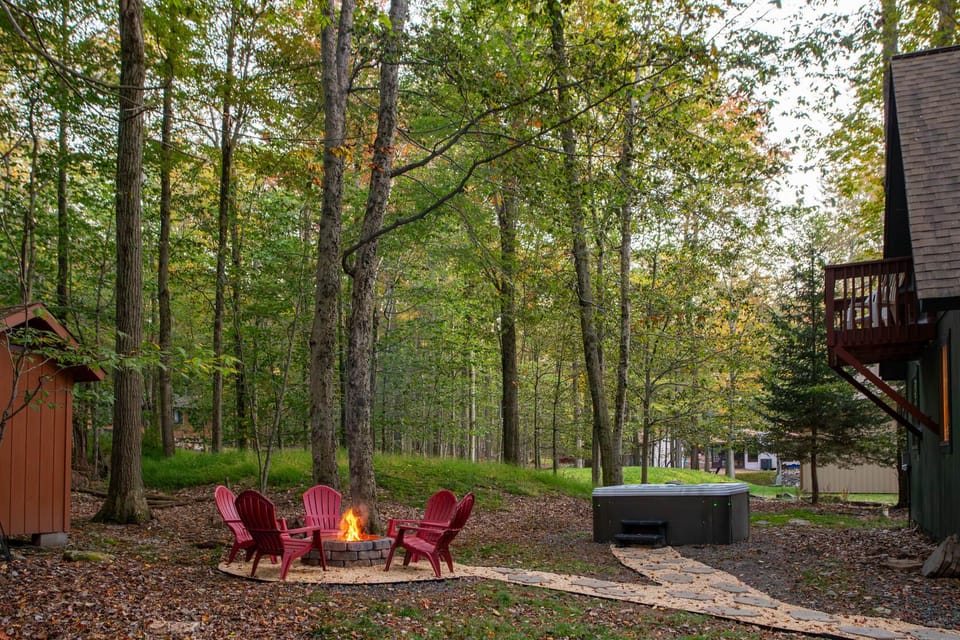 Finding serenity in the heart of nature's at our cozy cabin in the woods.
