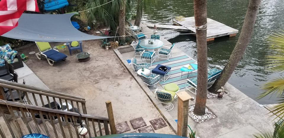 backyard beach and dock