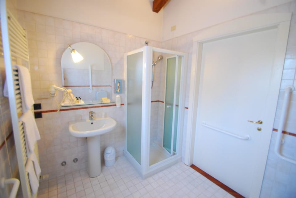Free toiletries, hair dryer, bidet, towels