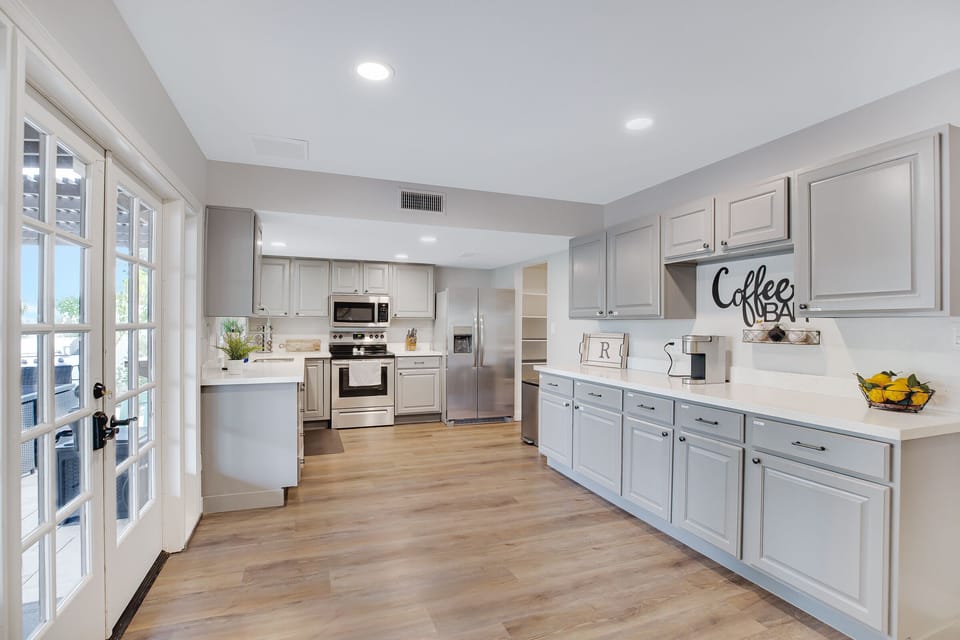 Fully stocked kitchen