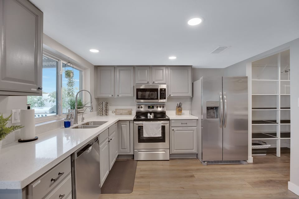 Kitchen with pantry view