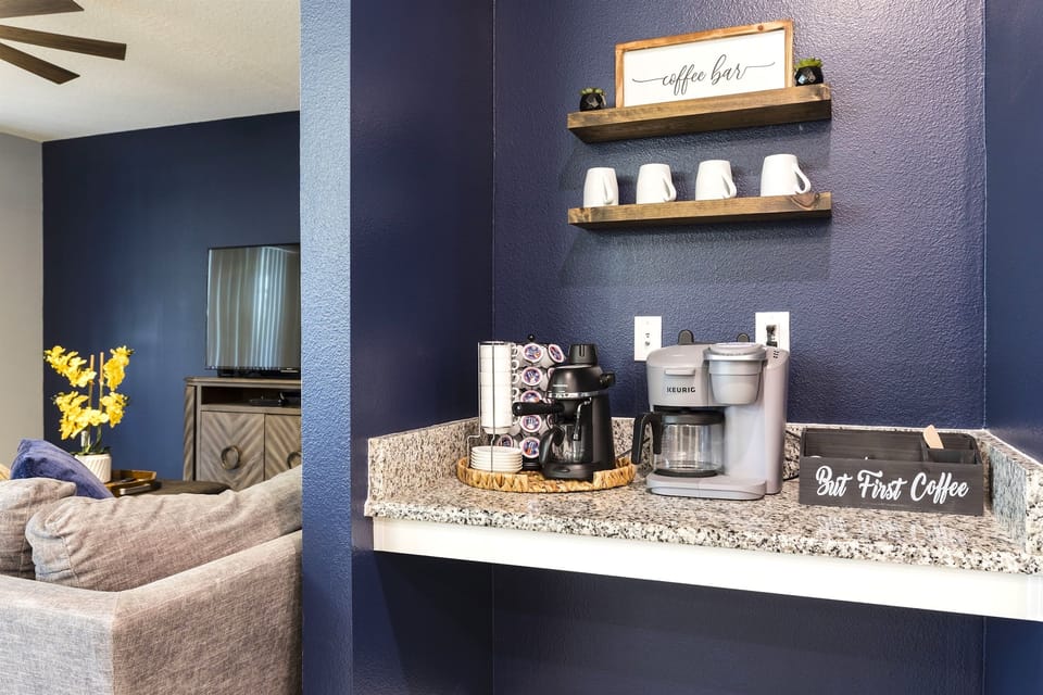 Brew your cup of Joe at the Coffee Bar at Villa Ichabod