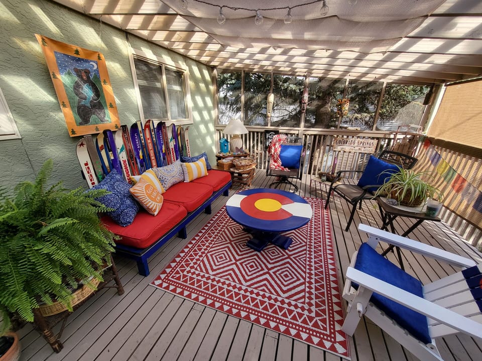 Big Private Covered Colorado themed deck!