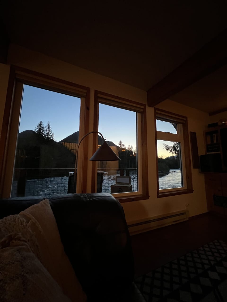 Sunset views from living room 