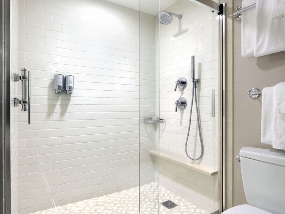 Premier Room, 1 King Bed | Bathroom | Eco-friendly toiletries, hair dryer, bathrobes, towels