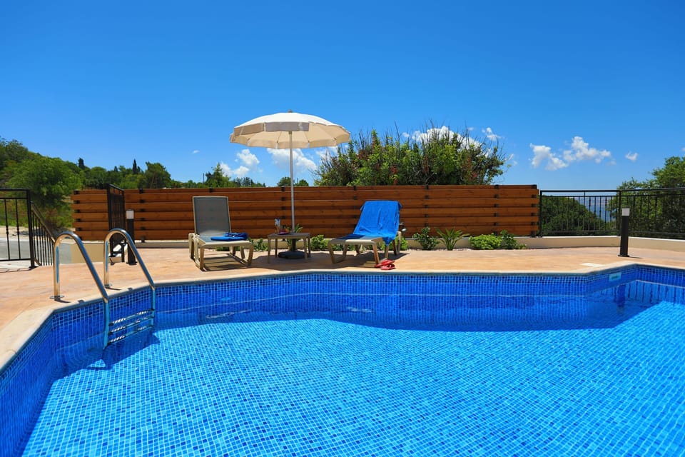 Tranquil turquoise of private pool