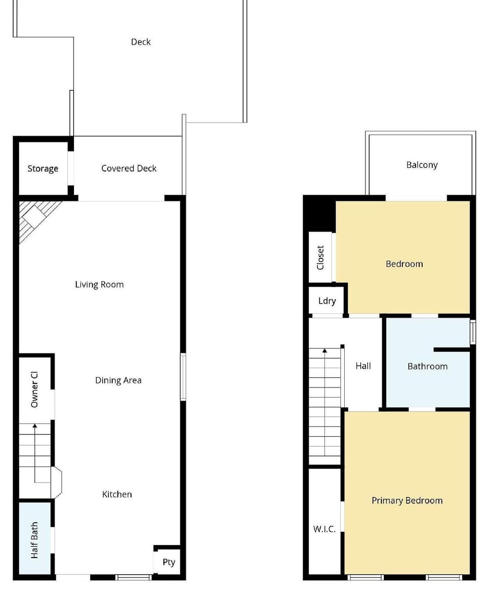 Two Story Townhome - Floor Plan