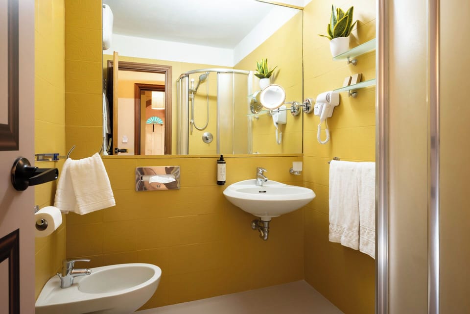 Classic Triple Room | Bathroom | Free toiletries, hair dryer, bidet, towels
