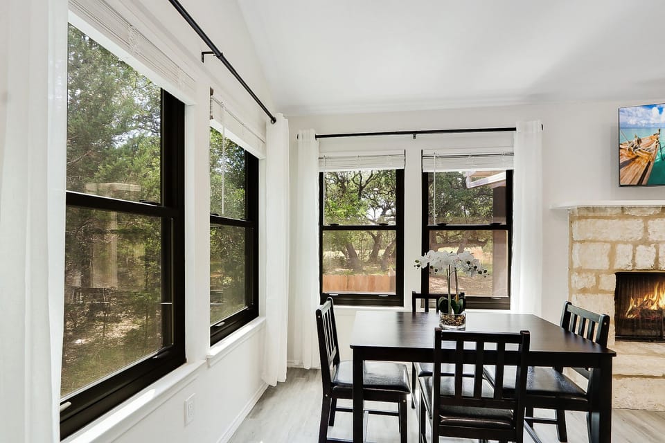 Plenty of natural light from the large windows throughout the home