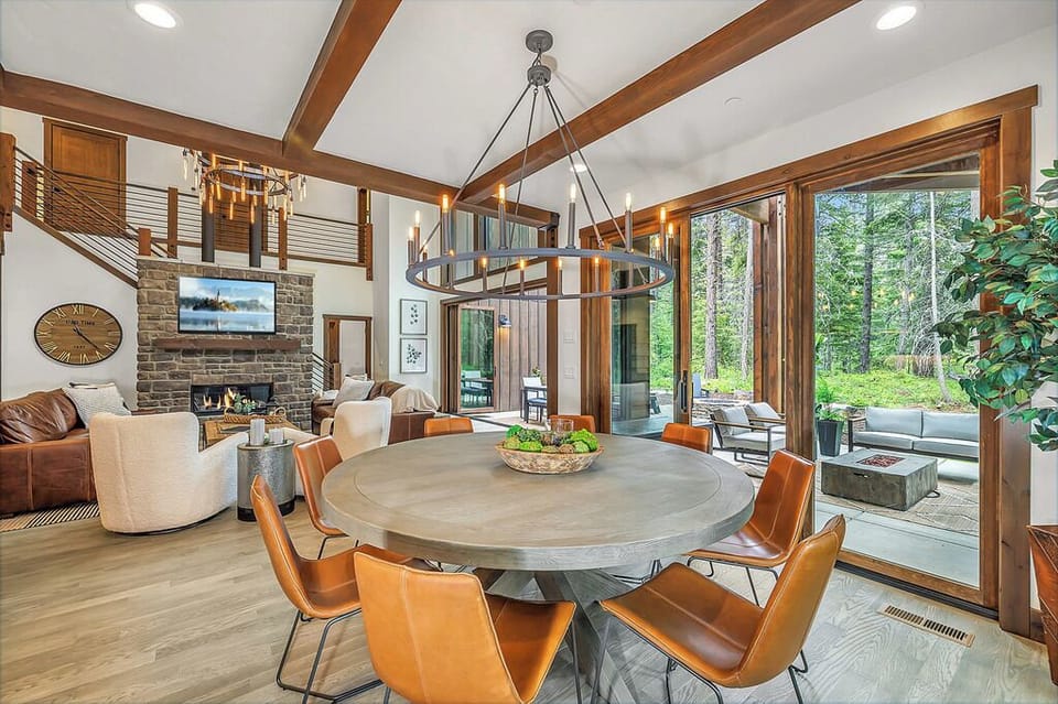 Dining Area – Upscale Space Designed for Gathering and Great Meals + + Easy Access to Outdoor Living