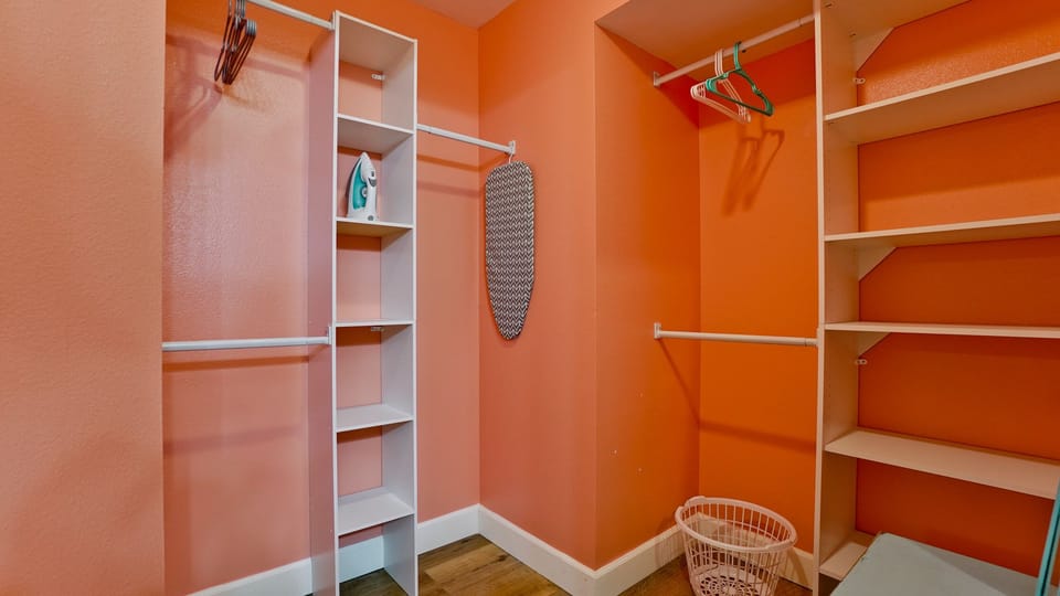 Main bedroom walk-in closet.