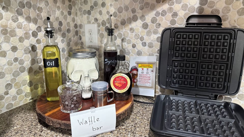 Waffle bar for you to enjoy