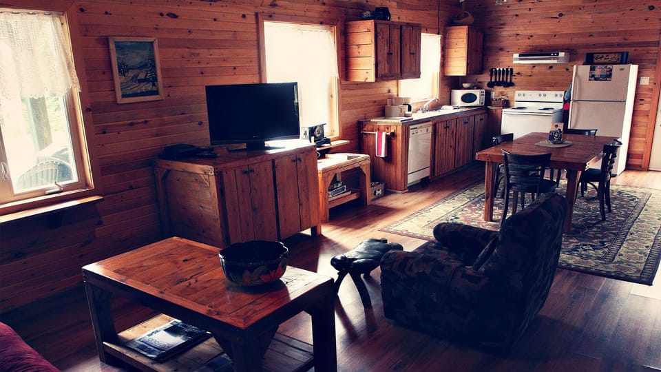 Queen Talia Suite, 2 Bedrooms, Kitchen | Living area | Flat-screen TV, fireplace, DVD player