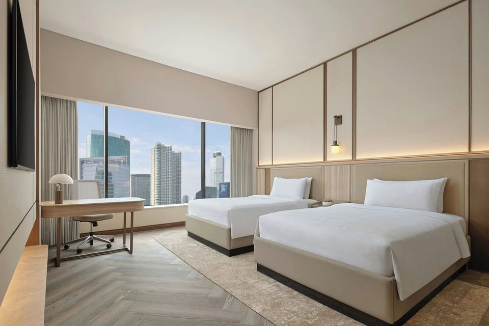 Premier Room, 2 Queen Beds, Non Smoking | Premium bedding, down comforters, free minibar items, in-room safe