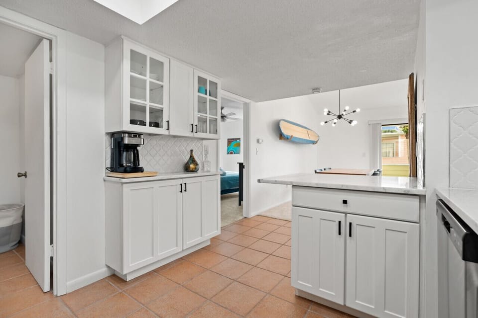 Lots of cabinet space for groceries and spices