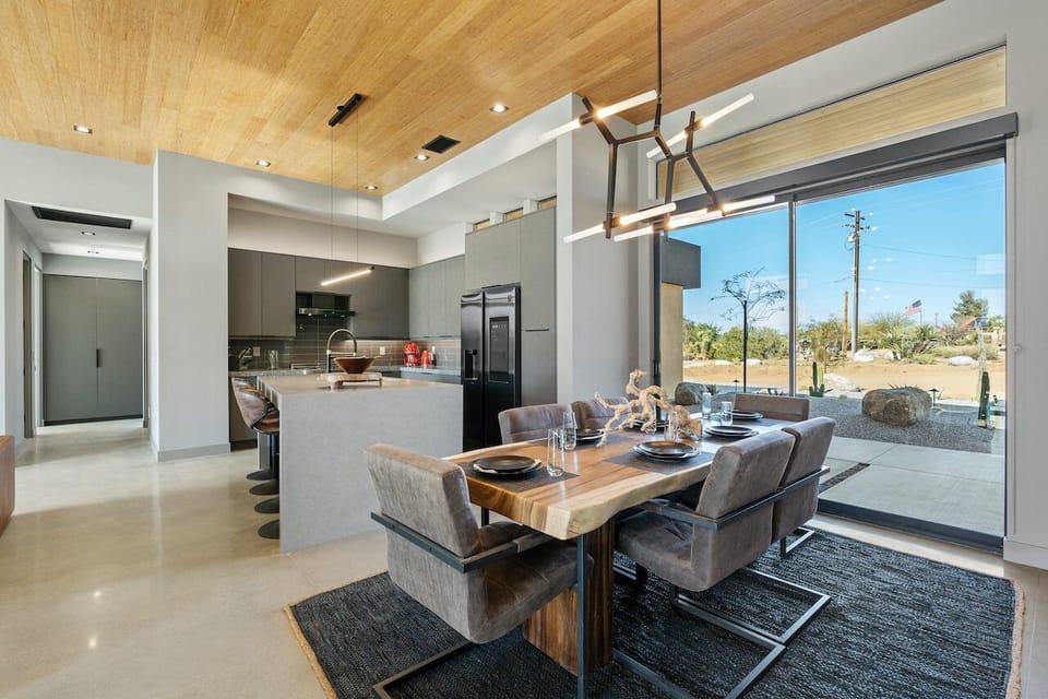 Open kitchen and dining