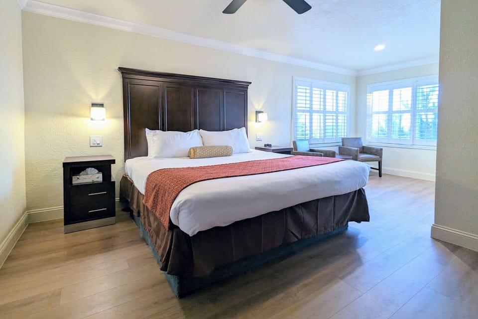 Deluxe Room, 1 King Bed, Non Smoking | Premium bedding, desk, laptop workspace, iron/ironing board