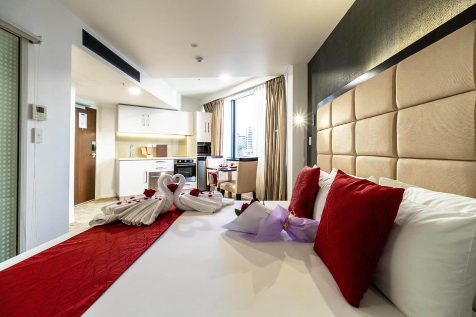 Premium bedding, pillowtop beds, in-room safe, blackout drapes