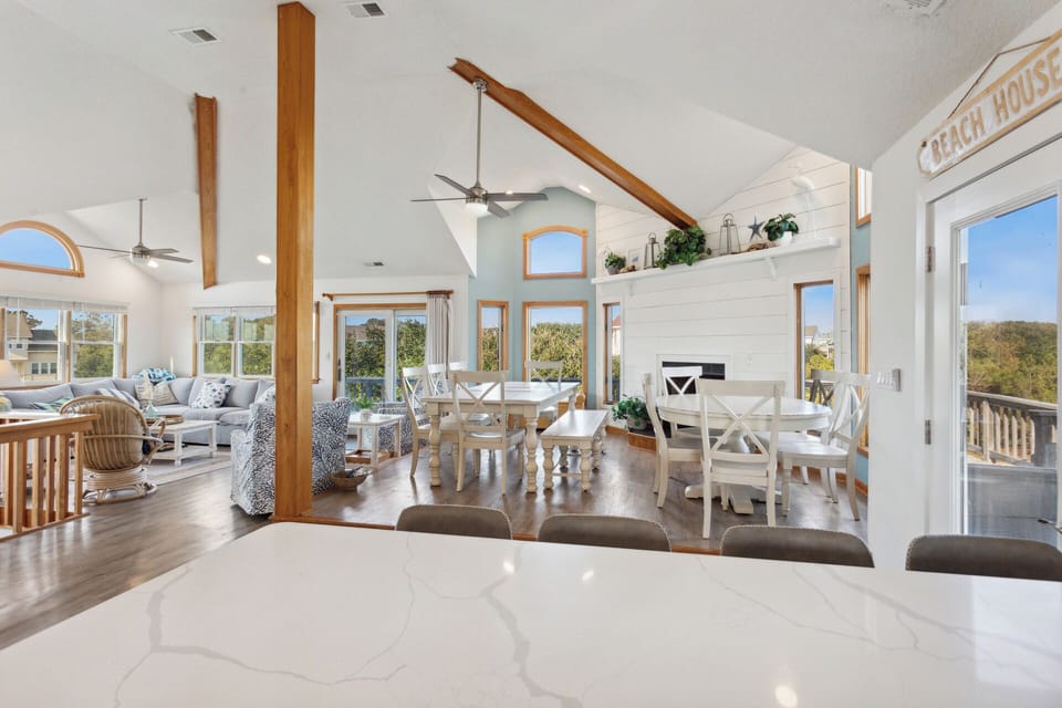 The Top-Level Dining Area is the perfect spot to enjoy a delicious meal as a family.